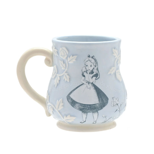 "Alice in Wonderland beker met een kleurrijke illustratie van Alice"