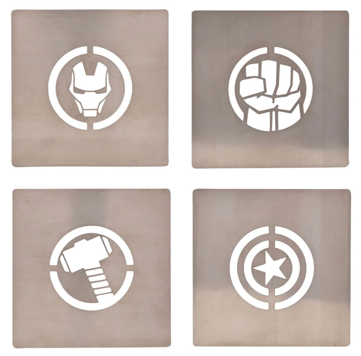 Marvel The Avengers set van 4 Vierkanten Onderzetters - Started With The Mouse