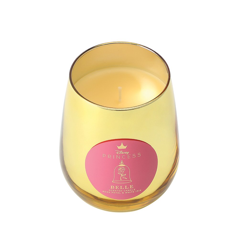 Disney Home Belle Rose Petal & White Iris Glazen Geurkaars - Started With The Mouse