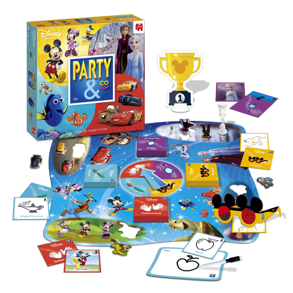 Daag elkaar uit en ontdek wie de beste Disney-expert is met Disney Party & Co. Een vrolijk en creatief gezelschapsspel vol magie en plezier.