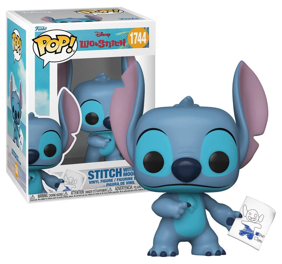 Funko Pop Stitch met Moodboard #1744 uit Lilo & Stitch Disney verzamelfiguur met creatief ontwerp voor fans en verzamelaars
