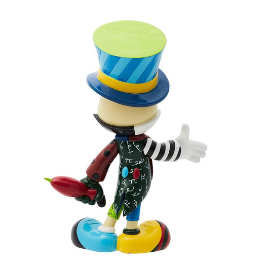 “Britto Japie Krekel ‘Pinokkio’ kunstfiguur in moderne stijl, met unieke kleuren en details, perfect voor verzamelaars, kunstliefhebbers en interieurdecoratie.”