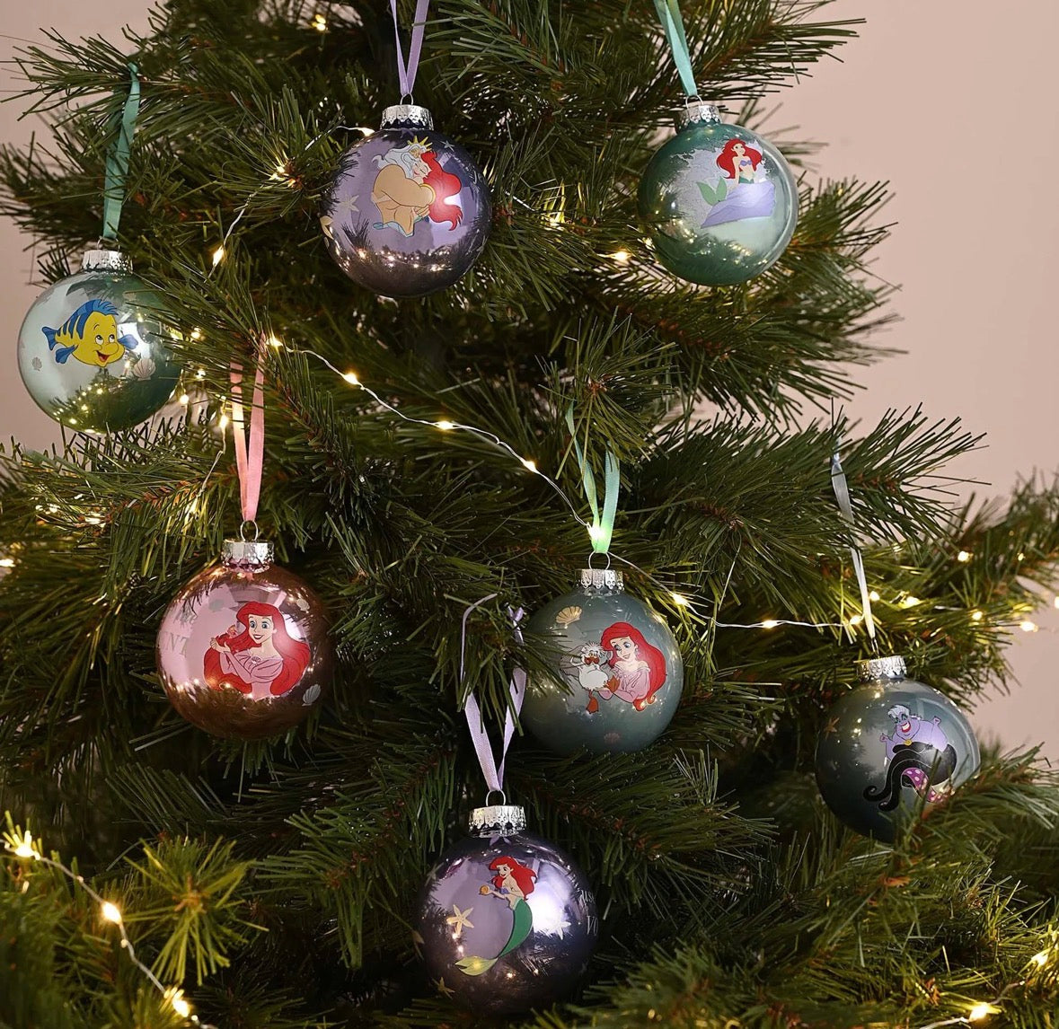 Disney Set Van 7 Kerstballen - De Kleine Zeemeermin - [shop_namen] - [product-type] 