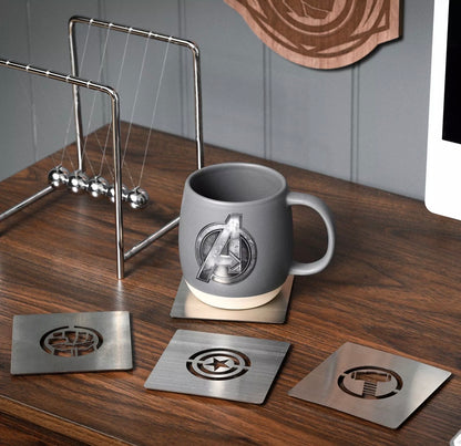Marvel The Avengers set van 4 Vierkanten Onderzetters - [shop_namen] - [product-type] 