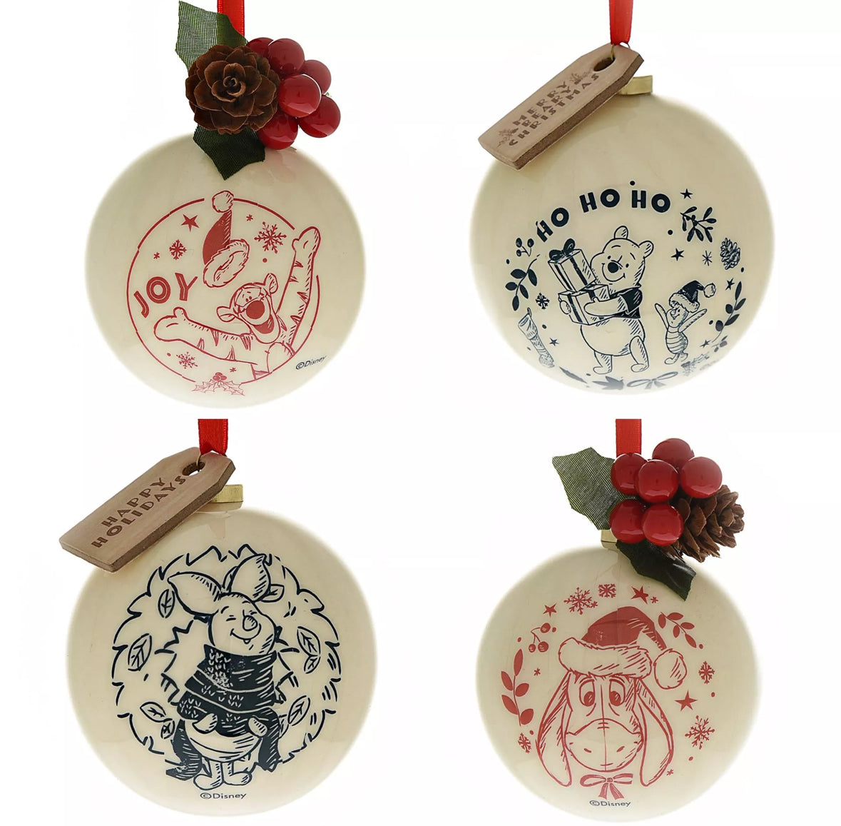 Winnie Puuh Weihnachtskugeln, 4er-Set