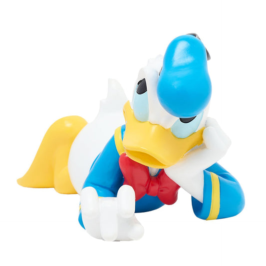 "Stevige deurstopper in de vorm van Donald Duck, gedetailleerd met zijn blauwe hoed en rode strik."