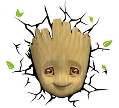 Laat je verlichten door de schattigheid en charme van Baby Groot, de geliefde held uit Guardians of the Galaxy! Deze unieke 3D LED lamp brengt helderheid en intergalactische vreugde in je huis. Perfect voor Marvel-fans en liefhebbers van sfeervolle verlichting. Bevat een 3D lamp en instructies.