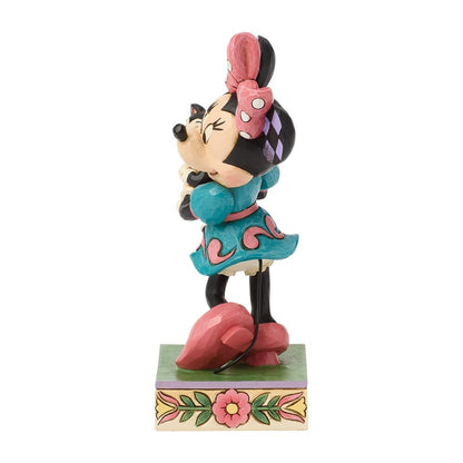 Disney Traditions Minnie Mouse met kat Figaro verzamelbeeldje, gedetailleerd Jim Shore Disney ontwerp.