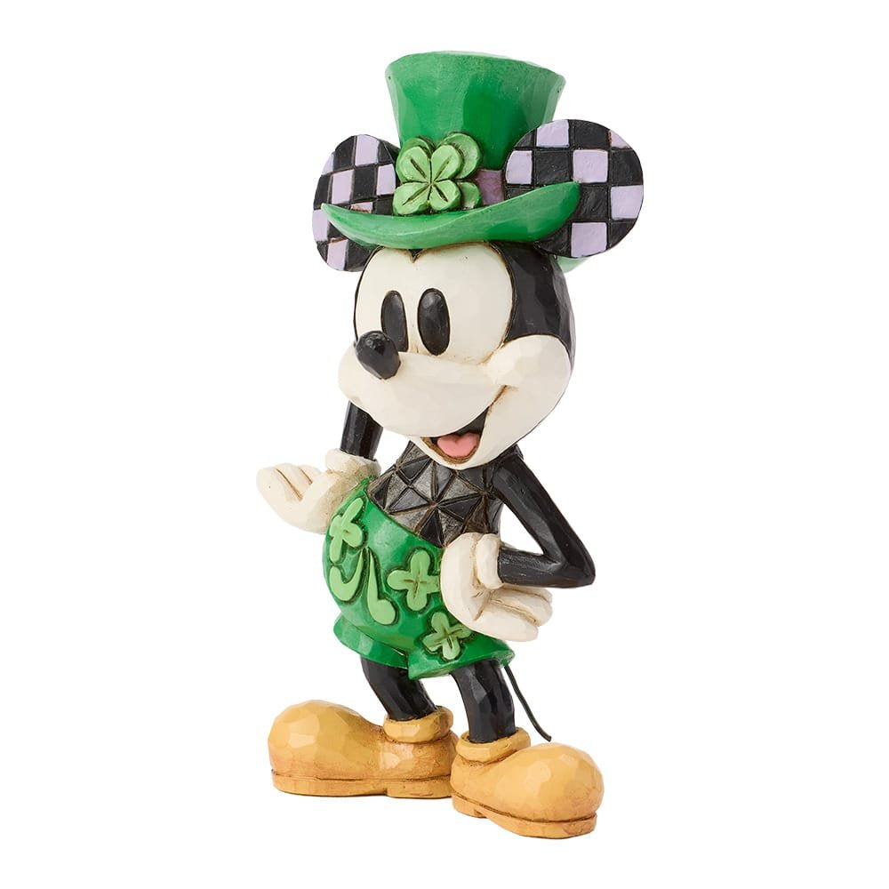 Mickey Mouse St. Patrick’s Day Disney Traditions figurine met Iers thema en handgeschilderde details.