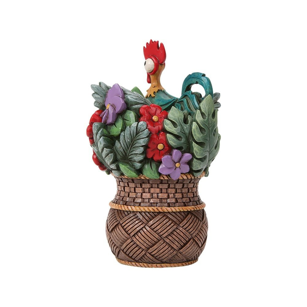 Disney Traditions Moana Pua en Hei Hei verzamelbeeld met folk-artstijl en zachte kleuren afwerking.