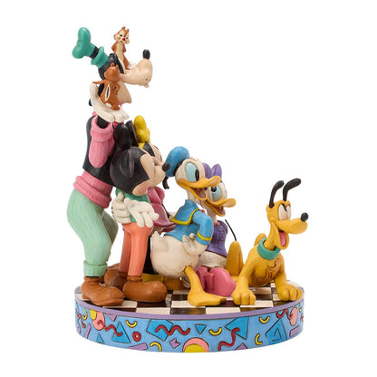 Jim Shore Disney Traditions 90s Retro Mickey & Friends decoratief verzamelbeeld met nostalgisch Disney ontwerp