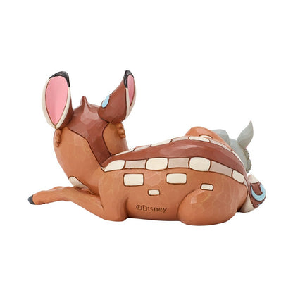 Gedetailleerd Disney Traditions Bambi & Stampertje Sleepy verzamelbeeld met klassieke Disney uitstraling en folk-artstijl.