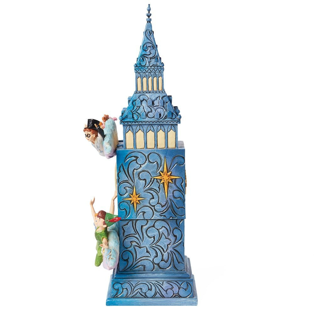Charmante Disney Traditions Peter Pan klok, ideaal voor op bureau of plank.