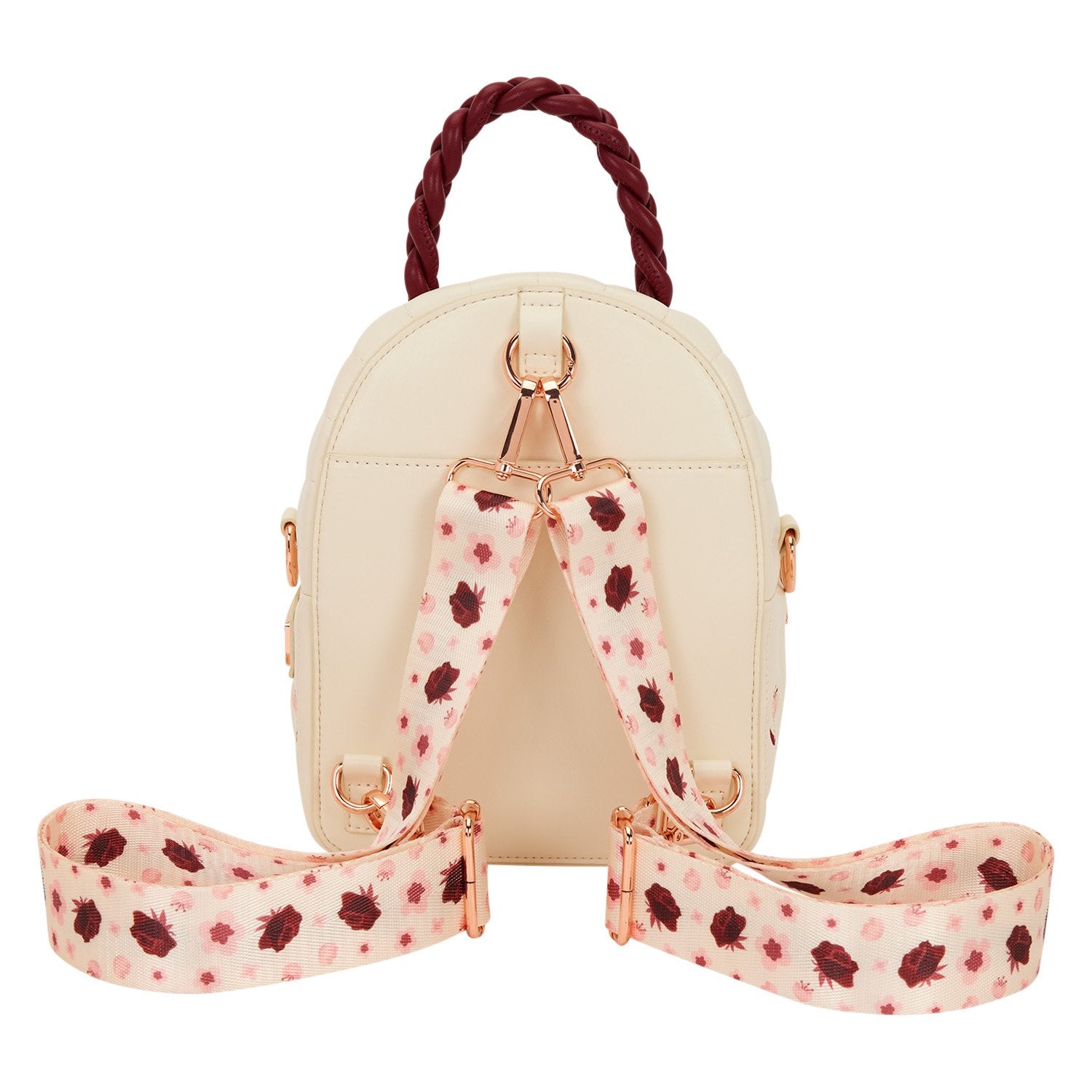 Loungefly Cream and Red ‘Floral’ Convertible Rugzak - [shop_namen] - [product-type] 