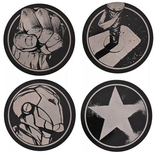 Marvel The Avengers set van 4 Ronden Onderzetters - [shop_namen] - [product-type] 