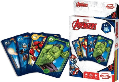 Eenvoudig kaartspel vernieuwd met 4-in-1 Shuffle spellen en geliefde personages.