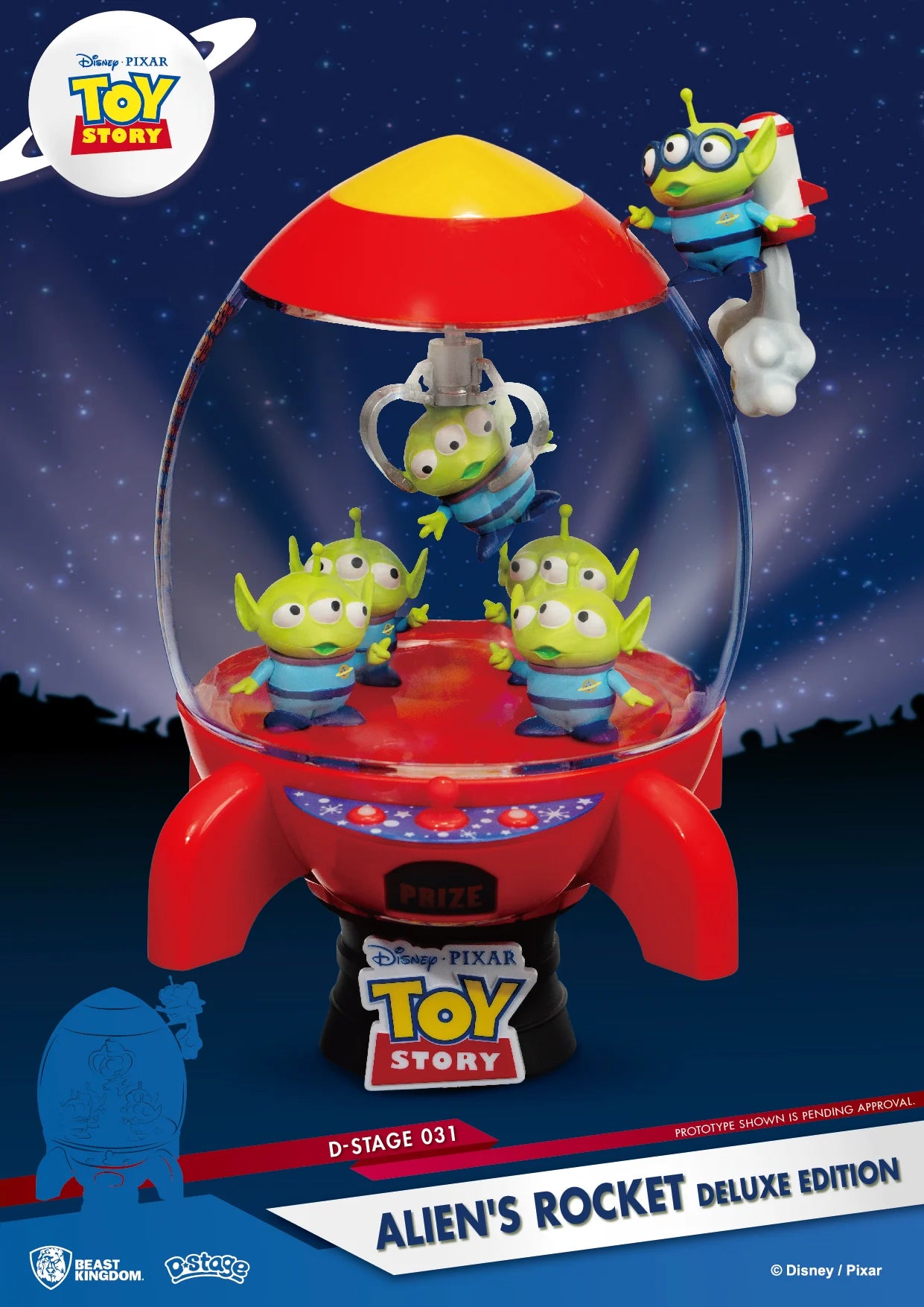 Toy Story aliens D-Stage 031 Deluxe diorama Beast Kingdom met raket en claw machine detail