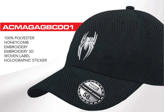 Marvel Spider-Man “Honey Comb” baseball cap met modern patroon en herkenbaar Spider-Man logo, geschikt voor dagelijks gebruik.