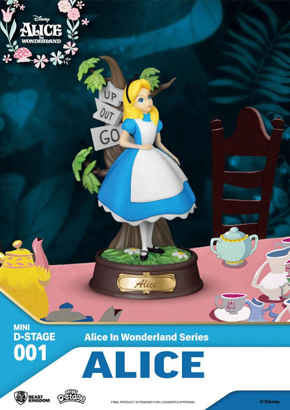 Ontdek Wonderland in miniatuurformaat 🍄 Deze Mini D-Stage 6 beeldjes tonen je favoriete personages uit Alice in Wonderland en zijn een prachtige aanvulling op iedere collectie.