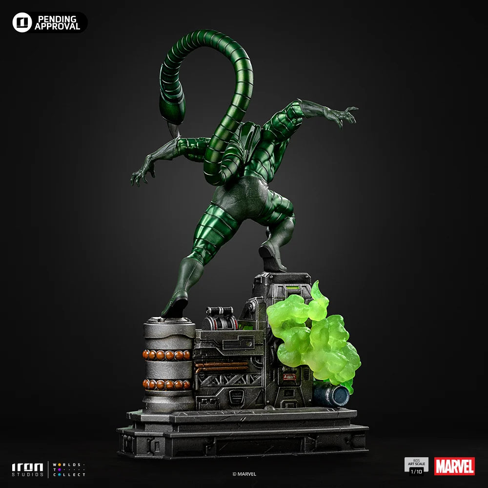 “Episch Spider-Man Scorpion beeldje uit Marvel-universum, perfect voor fans van superhelden en comic-actie.”