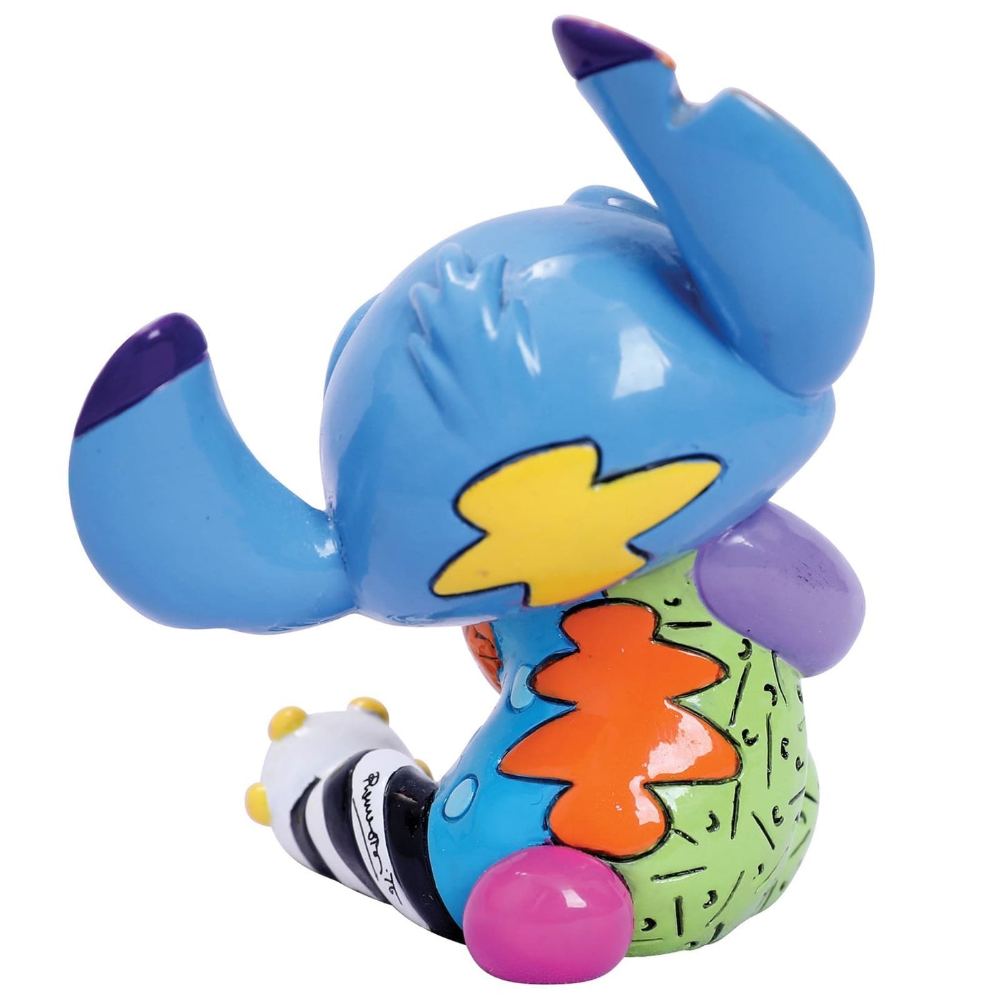 “Britto Stitch kunstfiguur, uniek handgeschilderd en kleurrijk, ideaal voor volwassenen, verzamelaars en kunstliefhebbers.”