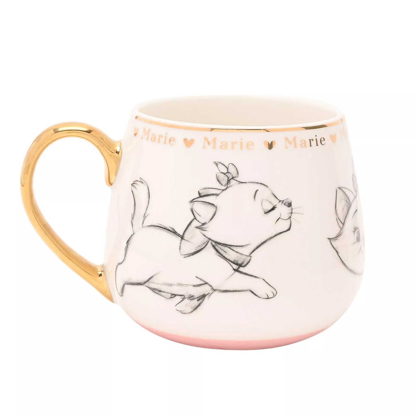 Disney Classic Collectible Marie Beker van bone china met charmante illustraties en gouden accenten.