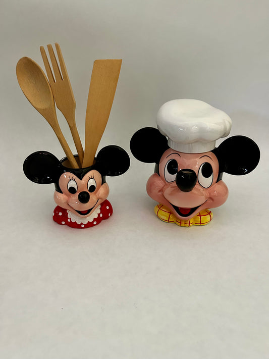 Vintage Disney Mickey en Minnie Mouse Keuken set - Started With The Mouse