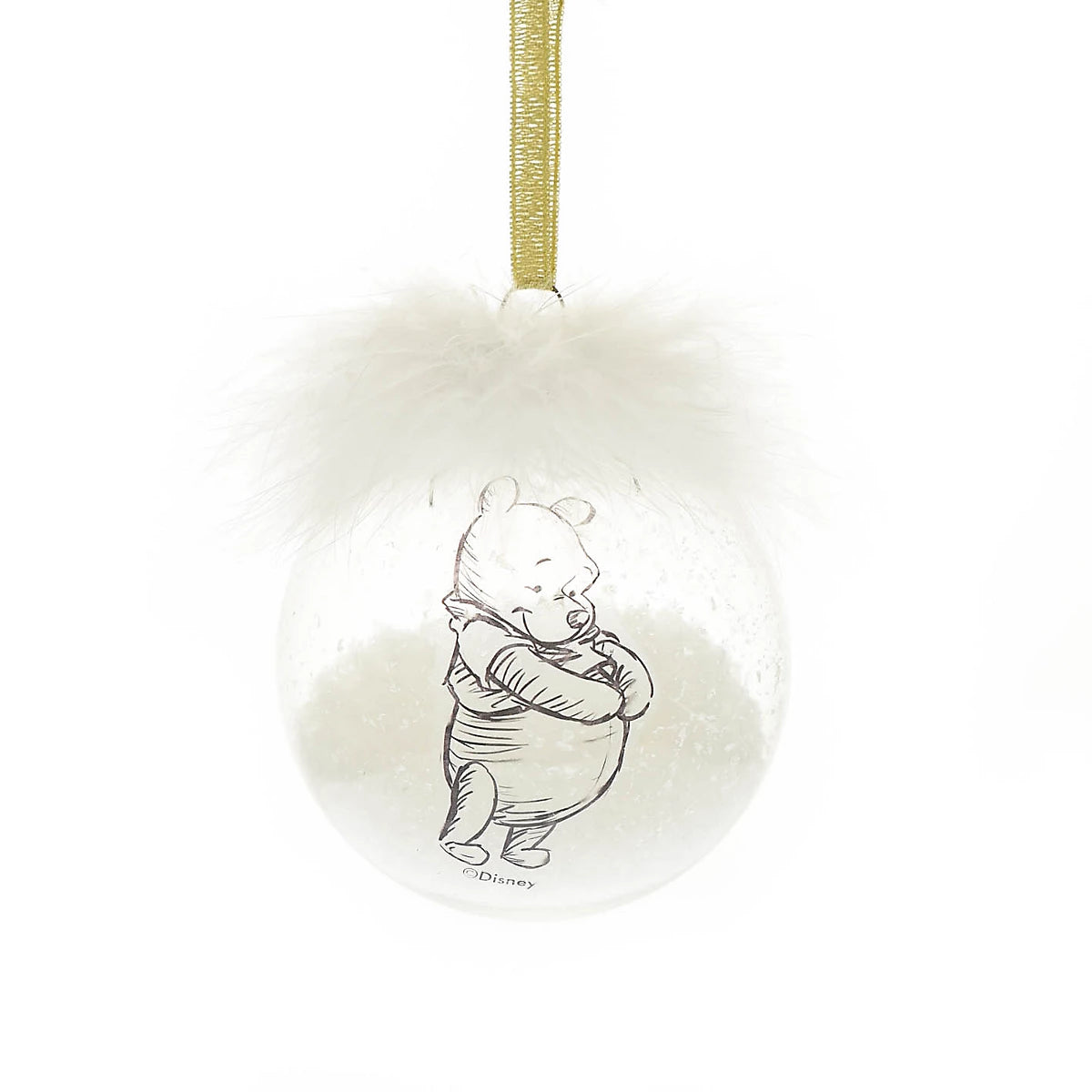 Winnie Puuh 2er Set Weihnachtsbaumkugeln mit Federn