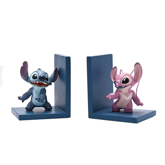 Disney Icon Stitch & Angel boekensteunen voor boekenplank of boekenkast, decoratieve boekensteunen voor Lilo & Stitch en Disney fans.